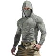 thumbnail image 1 of Chandail à Capuchon Rafraîchissant pour Hommes Unisexe à Imprimé Camouflage, Couvre-Visage et Protection Solaire UPF, Haut à Manches Longues Coupe Raglan avec Tissu Ultraléger Qui Évacue l'Humidité, Capuche Ajustable pour Aventures d'Été Style Décontracté Sportif, 1 of 9