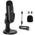 thumbnail image 1 of ZealSound USB Microphone,Condenser Computer PC Mic,Plug&Play Gaming Microphones for PS 4&5.Headphone Output&Volume Control,Mic Gain Control,Mute Button Vocal,YouTube Podcast on, 1 of 8