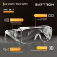 thumbnail image 2 of Clear Safety Glasses Over Eyeglasses 12 PACK ANSI Z87.1 Impact Resistant Wide Vision Safety Goggles Fit Over Most Glasses Dust/Chemical Spl, 2 of 7