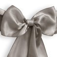 thumbnail image 4 of Lann's Linens - 30 Elegant Satin Wedding/Party Chair Cover Sashes/Bows - Ribbon Tie Back Sash - Silver, 4 of 4