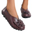 thumbnail image 3 of B91xZ Mocassins Classiques pour Femmes, Bout Rond, Chaussures Plates Confortables, Café 7, 3 of 5
