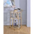 thumbnail image 1 of HomeRoots Furniture 319137 Chariot de Service - Or et Verre Clair, 1 of 1