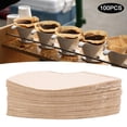 thumbnail image 3 of Fan-Shaped Wood Pulp Material Safe Filter Paper, Coffee Filters, For Coffee Cups Flat Bottom Filter Cups, 3 of 8