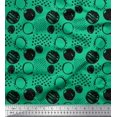 thumbnail image 1 of Soimoi Green Cotton Duck Fabric Dots & Circle Geometric Decor Fabric Printed Yard 42 Inch Wide, 1 of 1