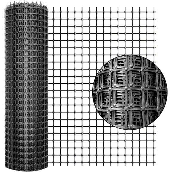 Plastic Garden Fence Animal Barrier .;x.; Heavy Duty Snow Temporary Fencing Roll Reusable Netting for Construction Site Yard Pool Dog ()