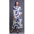 thumbnail image 2 of Bimba Robe Teinture sur Nœuds Femme à Manches Longues Smockée Col Rond à Volants Été Maxi-Petit, 2 of 5