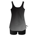 thumbnail image 5 of FAVIPT Bathing Suits for Women Two Piece Printed Tummy Control Swimsuits Modest Athletic Tank Top with Shorts Black,S, 5 of 5