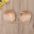 thumbnail image 4 of Women Backless Plunge Bra Strapless Seamless U Shape Adhesive Silicone Invisible Stick On Push up Wire Free Bra, 4 of 6
