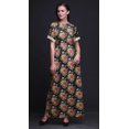 thumbnail image 2 of Bimba Robe Longue Maxi d'Été à Fente Latérale Imprimée Feuilles et Fleurs pour Femmes - TTTG, 2 of 6