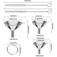 thumbnail image 2 of Dvkptbk Mini Funnel Stainless Steel Kitchen Funnel Set Food Grade Metal Funnel with Cleaning Brush for Filling Bottles, 2 of 8