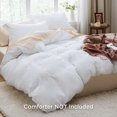 thumbnail image 2 of Bedsure White Duvet Cover Queen Size - Soft Prewashed Queen Duvet Cover Set, 3 Pieces, 1 Duvet Cover 90x90 Inches with Zipper Closure and 2 Pillow Shams, Comforter Not Included, 2 of 6