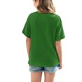 thumbnail image 4 of Hauts d'Été pour Adolescentes 2025 T-Shirts Surdimensionnés à Manches Courtes Chic Décontracté Col Rond Mode, 4 of 5