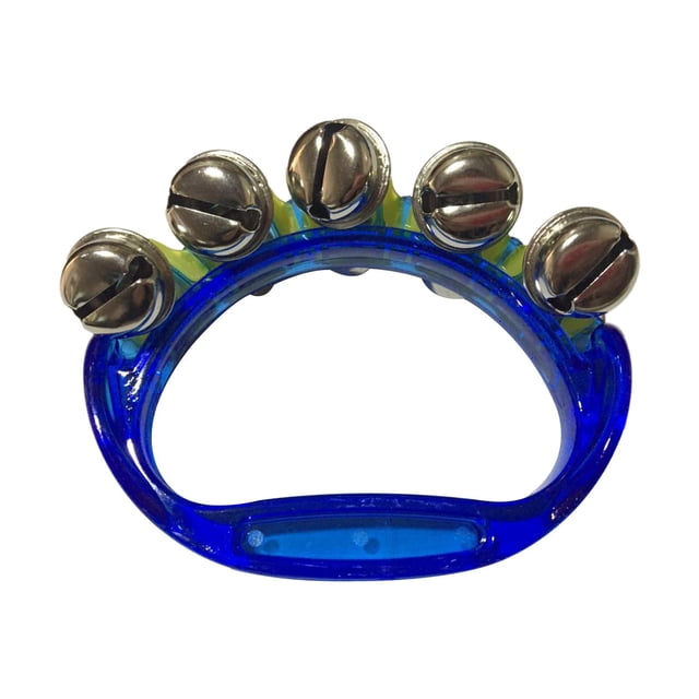 Milaget Hand Bell Musical Tambourine Mini Percussion Tambourines for Kindergarten Blue