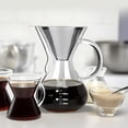 thumbnail image 1 of WIFKLSIIPG Égouttoir à Café pour Infusion Manuelle Réutilisable en Acier Inoxydable Filtre à Café pour Infusion Manuelle Sans Papier Passoire à Café pour 1 4 Tasse avec Base (Argent), 1 of 6