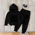 thumbnail image 2 of Long Sleeve Top, Comfortable Hooded Set with Elastic Waist Pants for Kids, 2 of 6