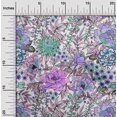 thumbnail image 2 of oneOone Cotton Cambric Green Fabric Florals Craft Projects Decor Fabric Printed By The Yard 56 Inch Wide, 2 of 4