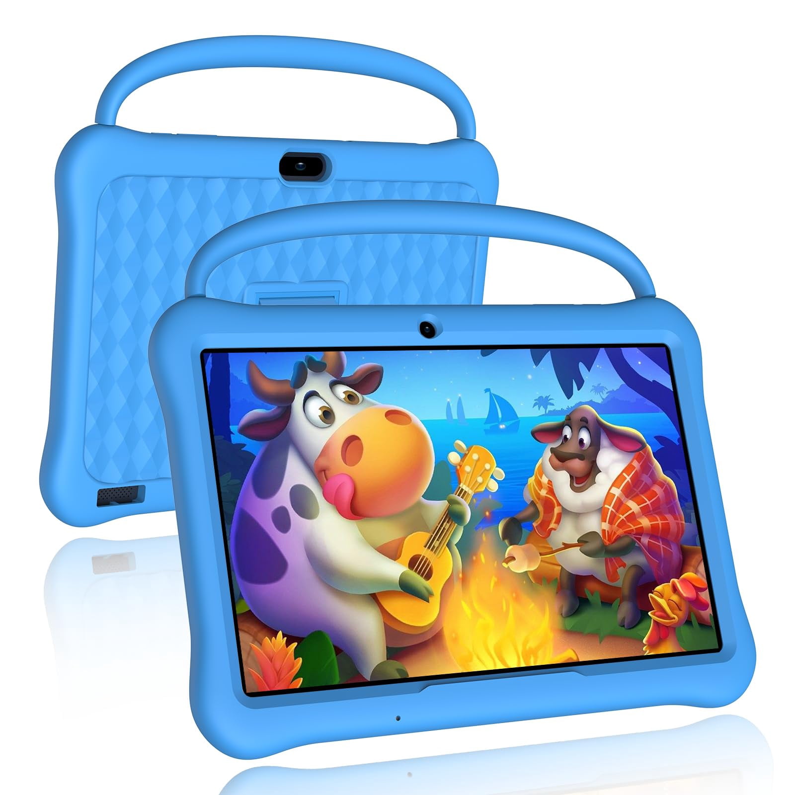 NEWISION 10 inch Kids Tablet, Android 13 Tabletas for Kids 2GB+64GB, Toddler Tablets with Case, 6000mAh, Bluetooth 5.0, WiFi,iWawa Pre Installed, Parental Control,Educat