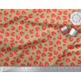 thumbnail image 2 of Soimoi Green Poly Georgette Fabric Tomato Vegetable Fabric Prints By Yard 42 Inch Wide, 2 of 3