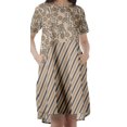 thumbnail image 3 of Moomaya Printed Loose A-Line Dress With Pockets Short Sleeve Dresses Women, 3 of 4