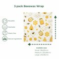 thumbnail image 2 of Reusable Beeswax Food Wraps – 3 Pack Bees Pattern | Plastic-Free Food Storage | Eco-Friendly Alternative to Cling Wrap, 2 of 5