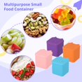 thumbnail image 5 of 8 PCS Silicone Snack Containers, 4oz Silicone Food Container, Reusable Small Food Storage Container for Lunch Box, Leakproof Dip Container to Go, Condiment Salad Dressing Container with Lid, 5 of 5