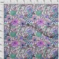 thumbnail image 4 of oneOone Cotton Cambric Green Fabric Florals Craft Projects Decor Fabric Printed By The Yard 56 Inch Wide, 4 of 4