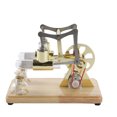 thumbnail image 3 of Amdohai Double Cylinder Mini Hot Air Stirling Engine Motor Model Colorful LED Electricity Power Generator Educational Science Kit for Kids Children, 3 of 8