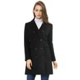 thumbnail image 2 of INSPIRE CHIC Manteau Mi-Long à Double Boutonnage pour Femme à Col à Revers Cranté, 2 of 6