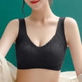 thumbnail image 2 of B91xZ Soutien-Gorge Sans Armatures Extra-Élastique Brigette pour Femme Grande Taille Bretelles Réglables Soutiens-Gorge de Sport, Noir TTG, 2 of 5