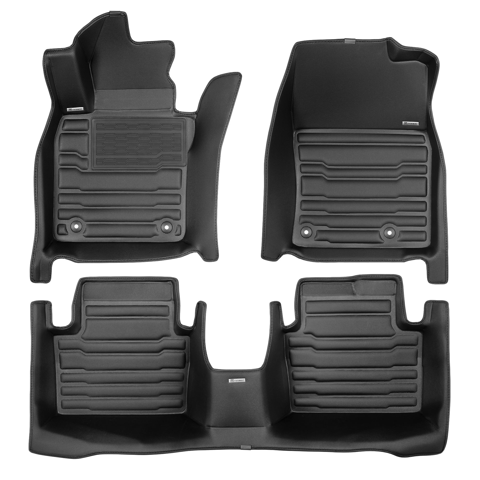 TuxMat - For Mazda CX-30 2020-2027 Models - Custom Car Mats - Maximum Coverage, All Weather, Laser Measured - This Full Set Includes 1st and 2nd Rows