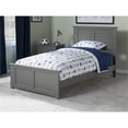 thumbnail image 2 of Leo & Lacey Madison Lit Plateforme en Bois Simple TG avec Pied de Lit Assorti, Gris, 2 of 5