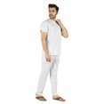 thumbnail image 2 of Inkmeso Solid Nightwear Set For Mens Tshirt And Pants Pajama Set Short Sleeve Pjs Loungewear Set, 2 of 8
