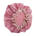 thumbnail image 2 of Roiihwy Bonnets de Douche pour Femmes Réutilisables Imperméables, Bonnet de Bain de Douche Résistant à l'Huile avec Shampoing à Double Couches Imperméables, Essentiels pour la Maison et le Voyage, Rouge Melon D\'eau, 2 of 4