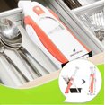 thumbnail image 3 of ONCE FOR ALL Mandoline Food Slicer, Stainless Steel Adjustable Vegetable Slicer Chopper, Multifunctional Onion Potato Garlic Cucumber Cutter for Kitchen, Orange, 3 of 8