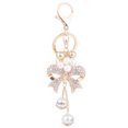 thumbnail image 1 of Baohd Bowknot Rhinestone Shinning Key Chain Allor Pearl Pendant Keychain Backpack Wallet Key Ring Girl Gift, 1 of 9