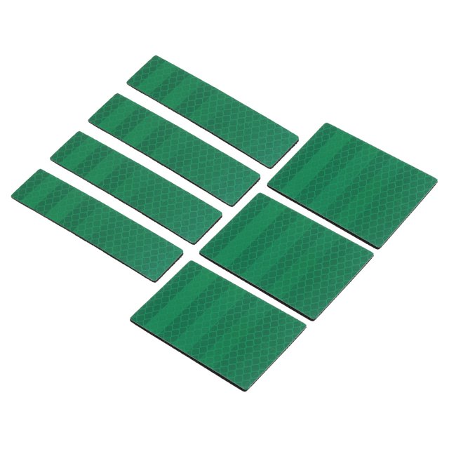 Unique Bargains Reflective Patch 1'x4' 2'x3', 7 Pcs Safety Appliques, Green