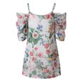 thumbnail image 3 of CEHVOM Robe d'Été Décontractée de Plage à Bretelles pour Femme, Petite, à Imprimé Floral, 3 of 5