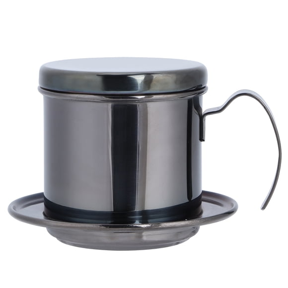 ZPSHYD Versez sur Le goutteur de café, Filtre à café en Acier Inoxydable Portable Filtre à café en Acier Inoxydable cafetière pour la Maison, la Cuisine, Le Bureau, l'extérieur(Le Noir)