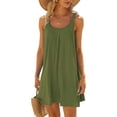 thumbnail image 1 of drppepioner Femmes Grande Taille Liquidation Robe de Plage pour Femmes Paréo de Bikini Tenue de Plage Décontractée Vacances Courte Été Robes à Col Licou, 1 of 7
