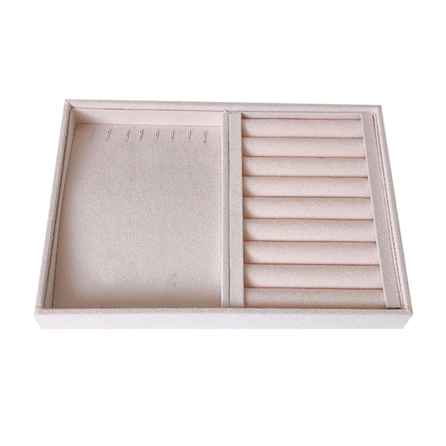 Velvet Jewelry Display Storage Tray, Stackable Accessories Storage, Watch Stud Show Case Organizer Style 06