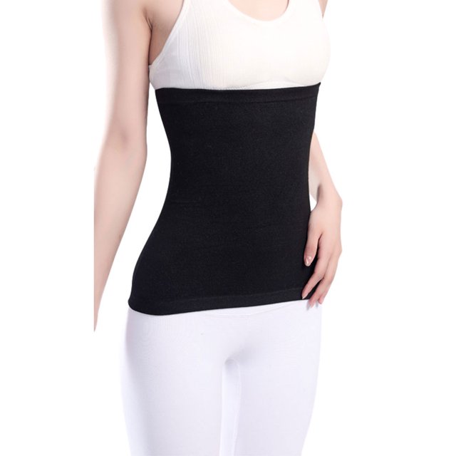 Transemion Stay Warm And Stylish Back Warmer Belt Breathable Elastic Waist Back Support black M 1Set