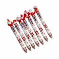 thumbnail image 1 of Binwennn Flat Pens for Books Steel Pens New Christmas Tree Santa 6 Colors Cartoon Cute Ballpoint Pen For Students Christmas Hand Account Pen Point Pen Random *, 1 of 8