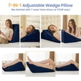 thumbnail image 3 of Wedge Pillows for Adult Adjustable Bed Wedge Pillow for Post Surgery Triangle Pillow Headboard with Bolster Cushion for Sleeping Acid Reflux Neck & Back Support and Dark G, 3 of 9