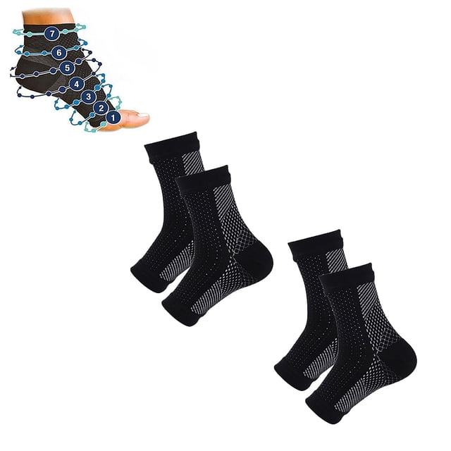Iumwxz Orthopaedic Compression Socks Foot Compression Ankle Support Plantar Fasciitis Socks Grip Socks Football Fitness Socks 2 Pairs