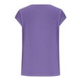 thumbnail image 4 of Timegard Tank Tops for Women Cap Sleeve Round Neck Solid Color Basic Tee Casual Tunic Tops for Leggings, 4 of 5