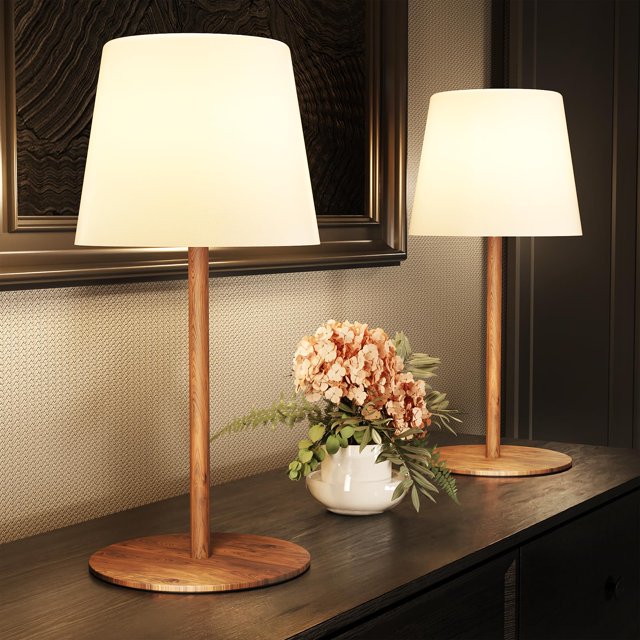 EZVALO Lot de 2 Lampes de Table Sans Fil IP65 Étanches, Lampe de Douche Rechargeable avec Batterie 4500 mAh, 3 Températures de Couleur à Intensité Réglable