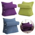 thumbnail image 3 of Coussin de Soutien Ajustable, Appui-Tête Dossier en Coton et Lin Coussin Triangulaire en Coin pour le Dos Coussins Lombaires Canapé Chaise de Bureau Lecture Lit Oreiller de Repos Coussin Décoratif, 3 of 3