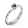 thumbnail image 3 of Birthstone Heart Ring with Shoulder Accents - Smokey Quartz (June), 3 of 4