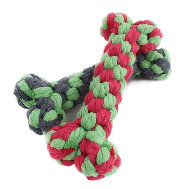 Agiferg 1Pc 15cm Pet Toys Supplies Cotton Rope Chew Knot Dog Bone Durable Braided Rope
