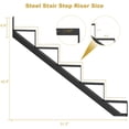 thumbnail image 1 of AKDSteel Heavy Duty Steel Stair Riser 2 Pack Metal Stringer For Outdoor Decks Corrosion Resistant Supports Up To 600lb Easy To Install For Exterior Stairs, 1 of 8